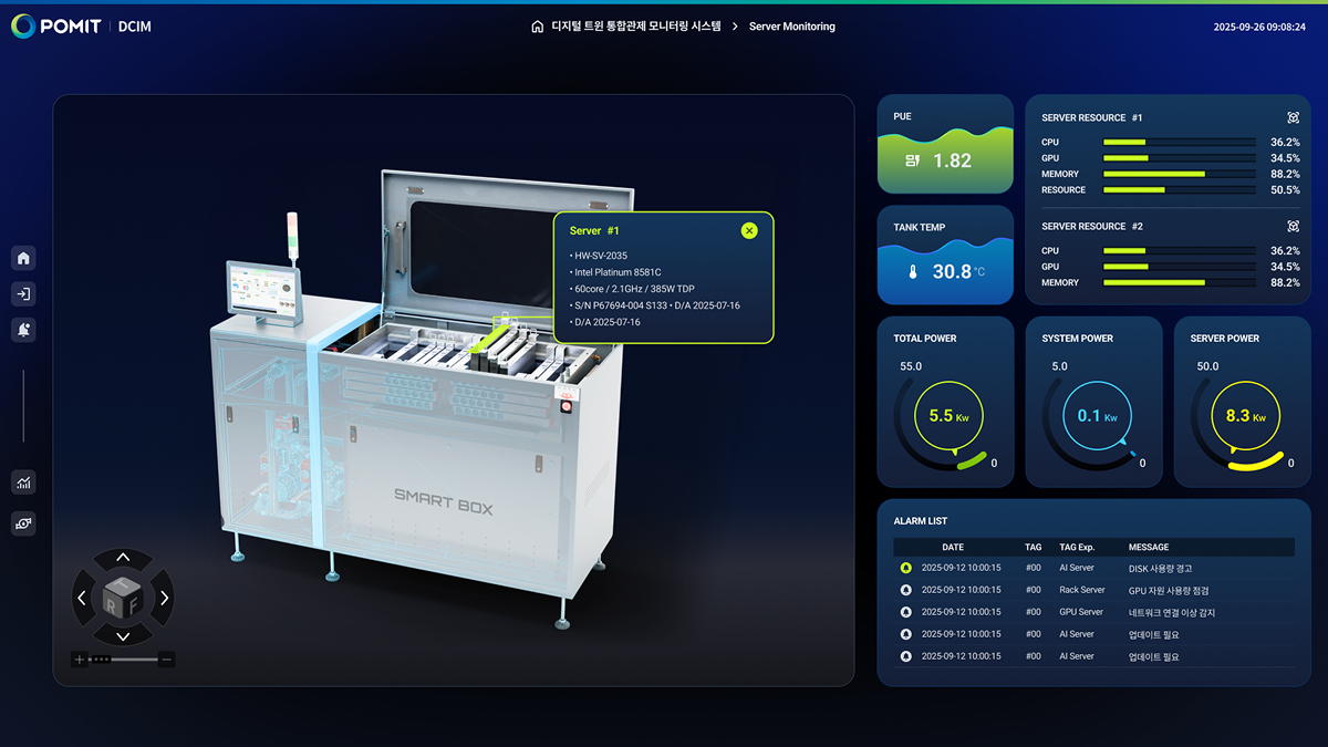 서버 모니터링 화면