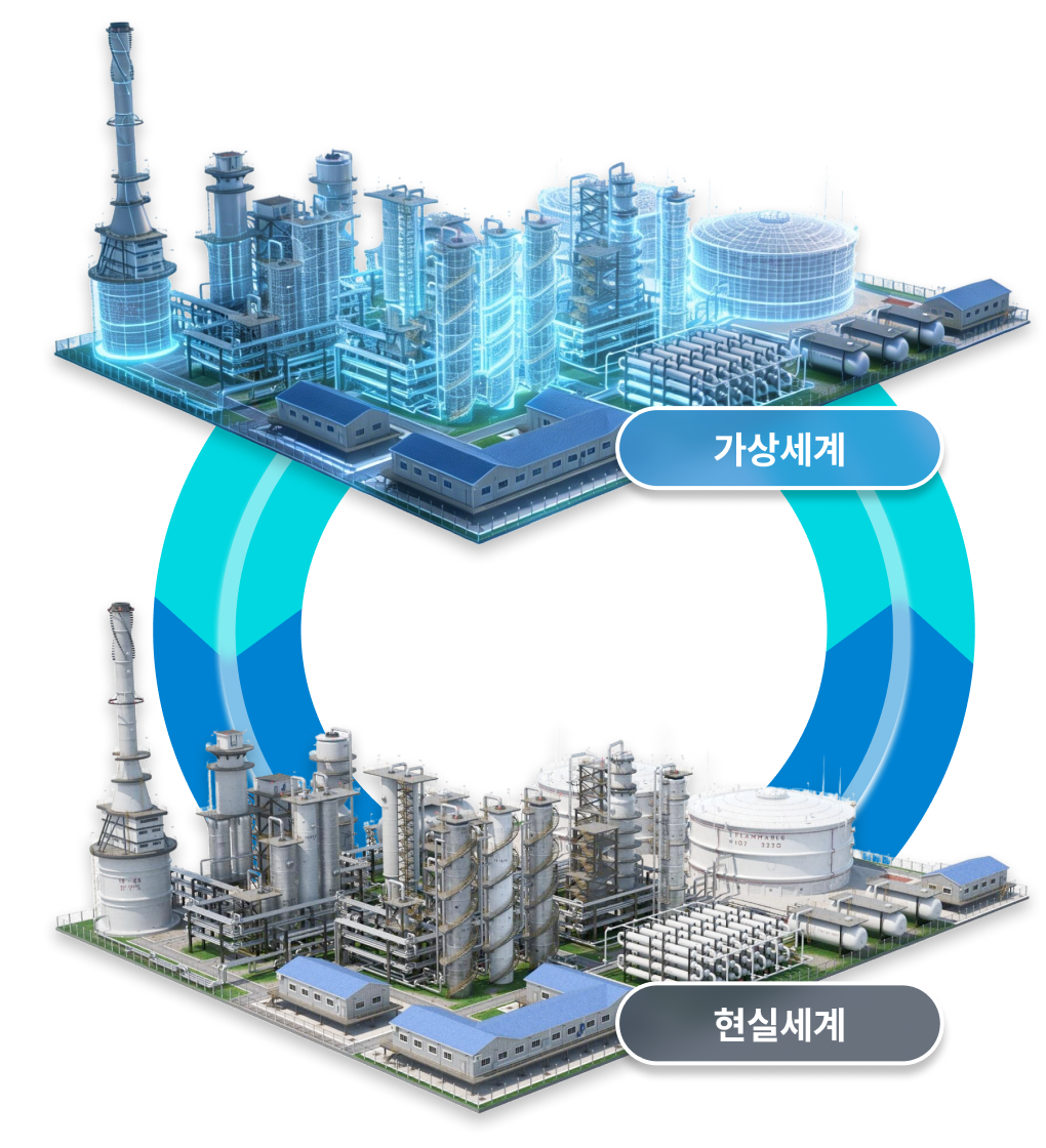 현실·가상 세계 연계 개념 이미지